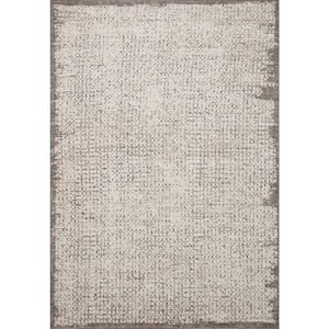 Darby Ivory/Stone 18 in. x 18 in. Sample Transitional Modern Area Rug