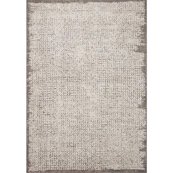 LOLOI II Darby Ivory/Stone 6 ft. 7 in. x 9 ft. 3 in. Transitional Modern Area Rug