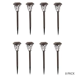 Alpine Corporation 15 in. Tall Outdoor Solar Powered Black LED Path ...