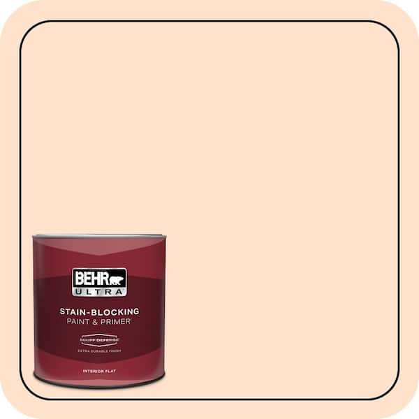BEHR ULTRA 1 qt. #P200-1 Melted Marshmallow Extra Durable Flat Interior Paint & Primer