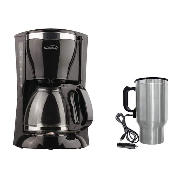 Brentwood Appliances 12Cup Black Coffee Maker with 16 oz. Stainless