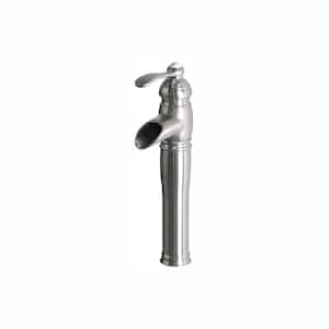 Single Hole Single-Handle High-Arc Bathroom Faucet in Stainless Steel