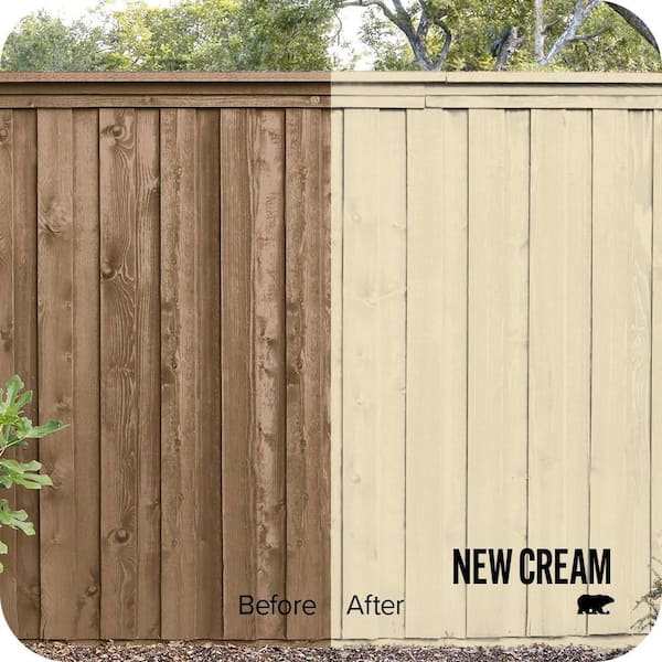 1 gal. #HDC-NT-17 New Cream Solid Color House and Fence Exterior Wood Stain