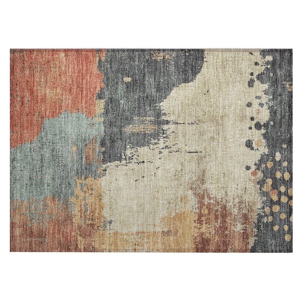 Chantille Machine Washable Indoor/Outdoor Abstract ACN1994 Paprika 2 ft. x 3 ft. Accent Rug