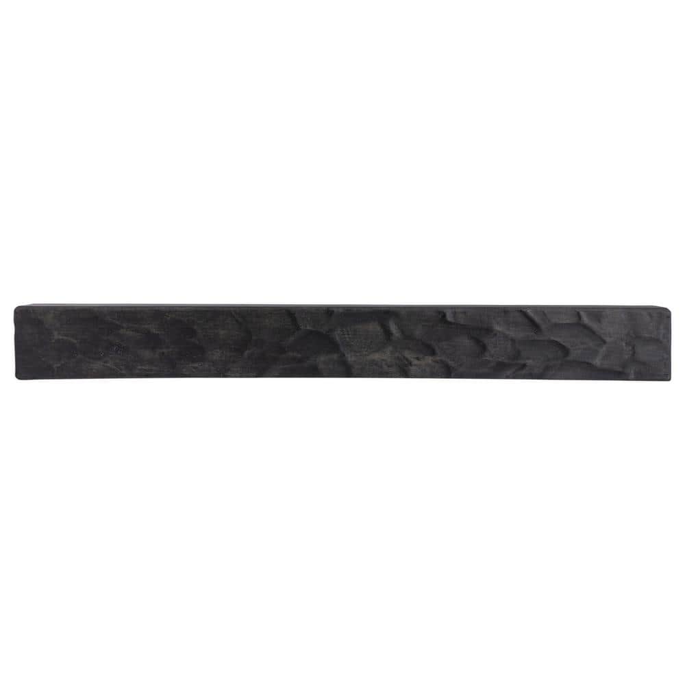 60 in. W x 5.5 in. H x 6.25 in. D Rough Hewn Midnight Black Cap-Shelf Mantel price history on PriceWatchPro