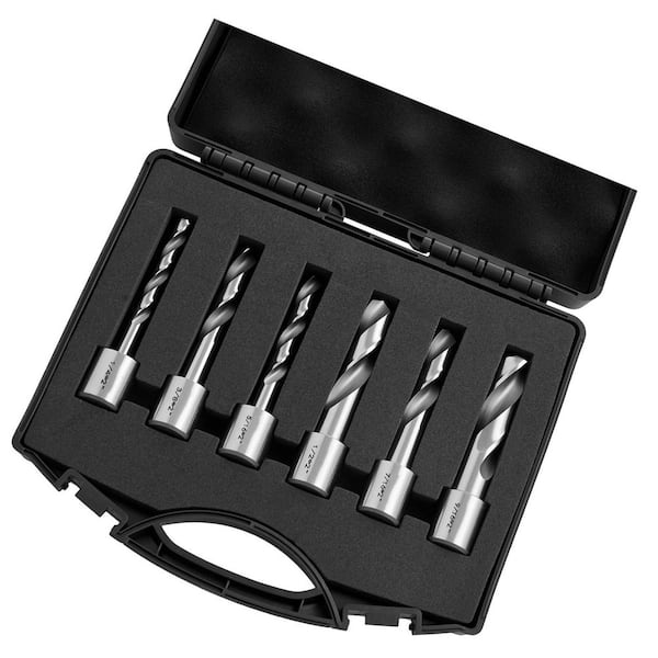6-Piece Annular Cutter Set, 2 in. Cutting Depth, 1/4 in. to 9/16 in. Diameter, HSS, Weldon Shank Drill Bits Kit