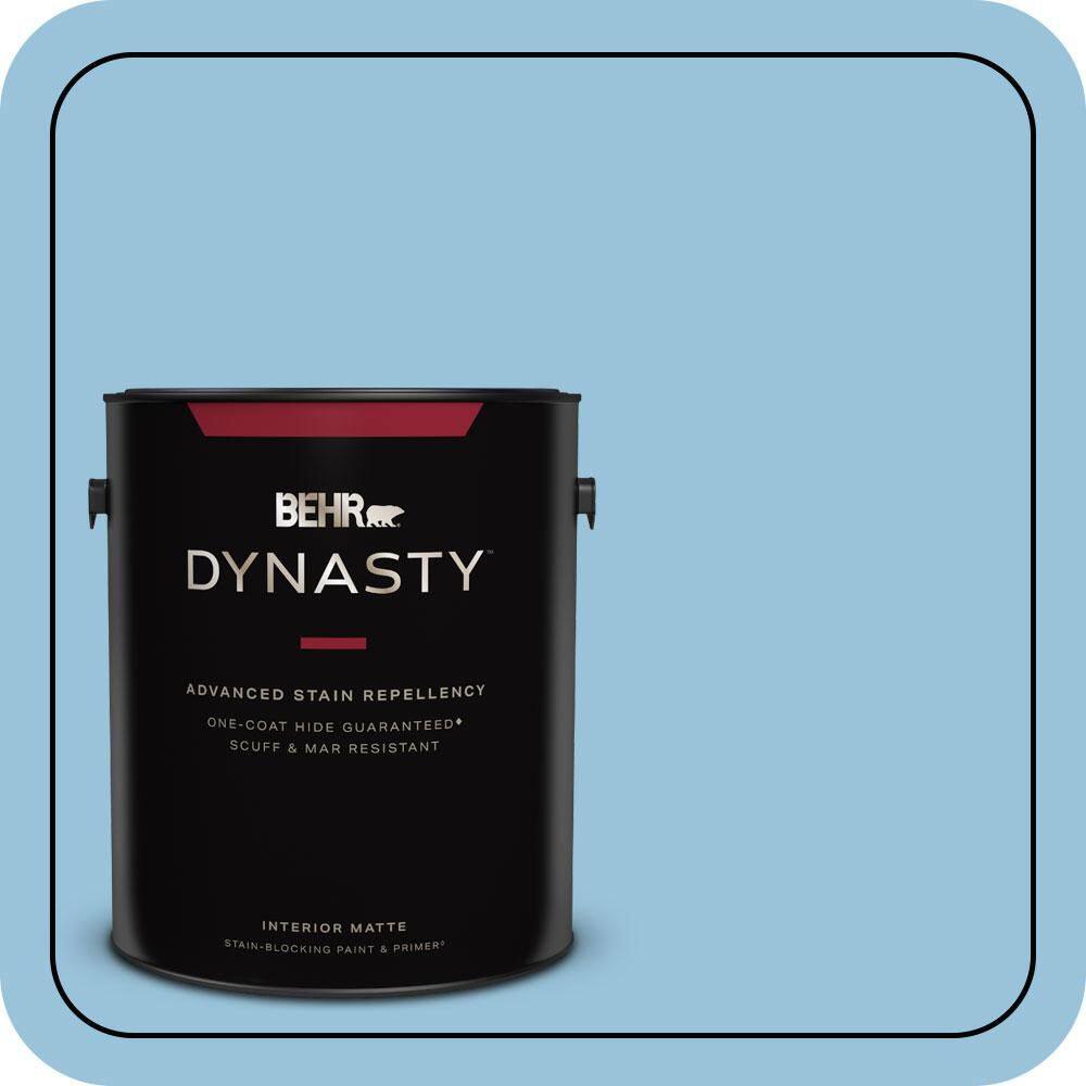 1 gal. #560D-4 Madras Blue Matte Interior Stain-Blocking Paint & Primer