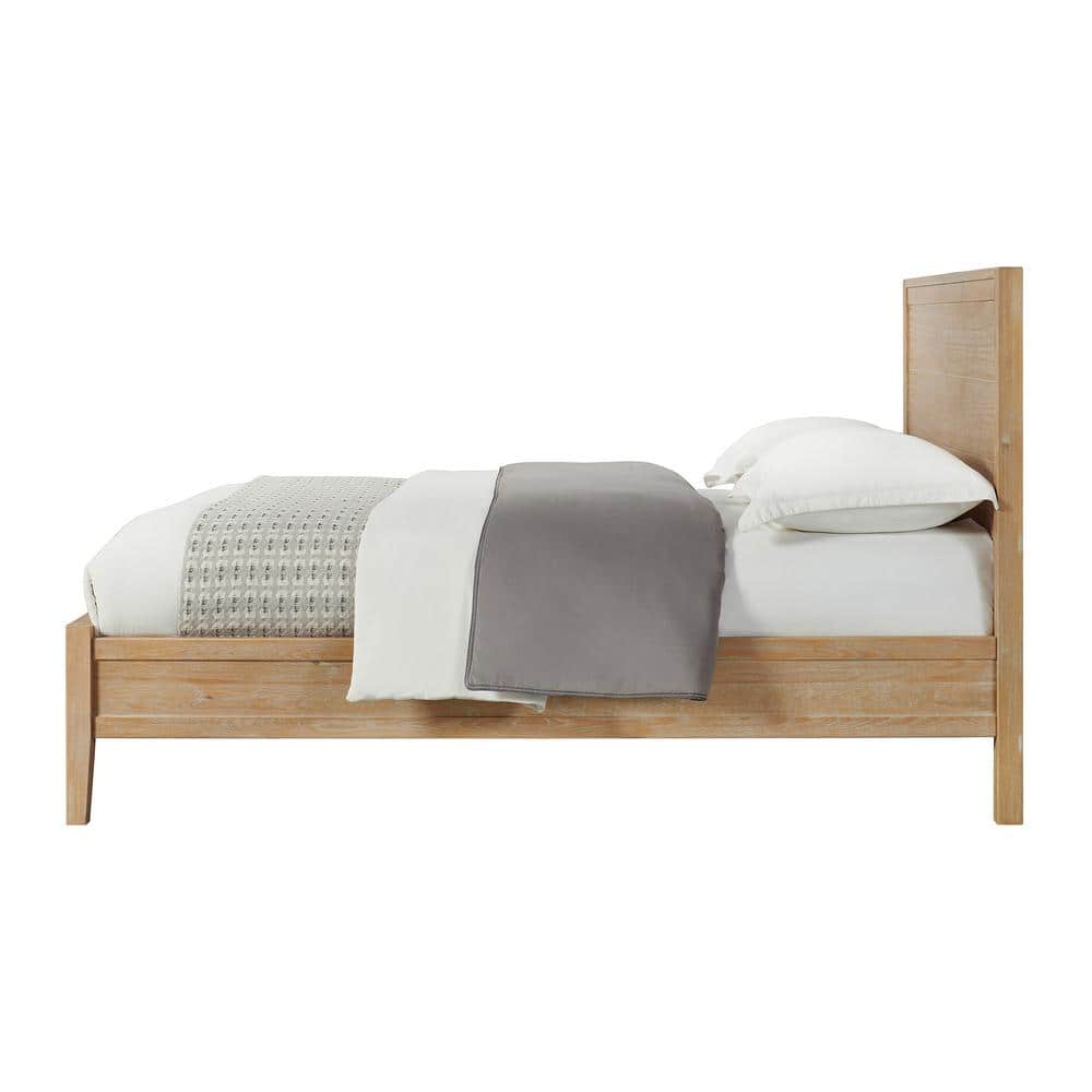 Arden Light Driftwood Pine Queen Bed with High Profile Headboard