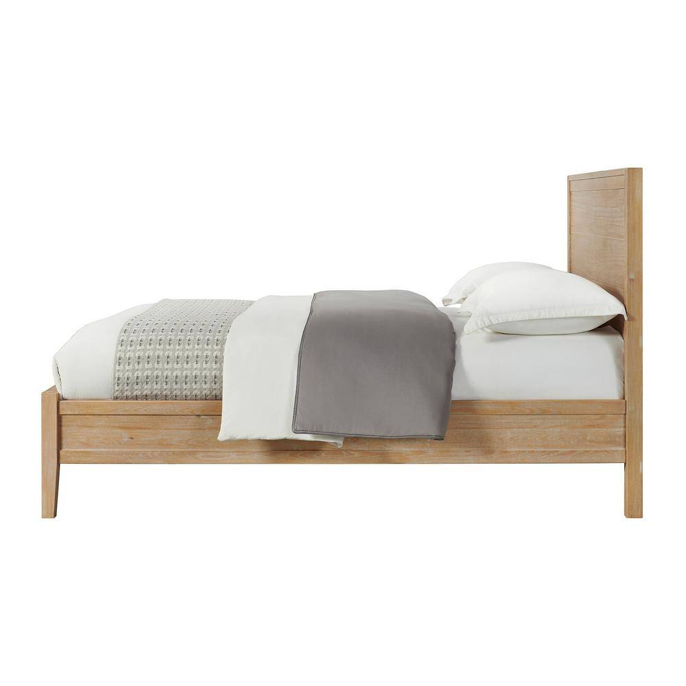 Arden Light Driftwood Pine Queen Bed with High Profile Headboard