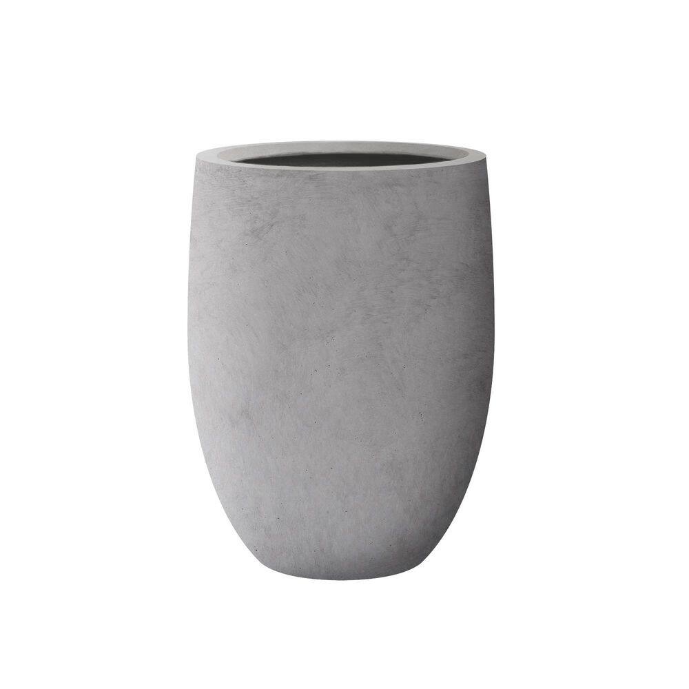 Tall Concrete Planter, 21.7 in. Height Gray Large Indoor Outdoor Plant Pot with Drainage Hole price history on PriceWatchPro