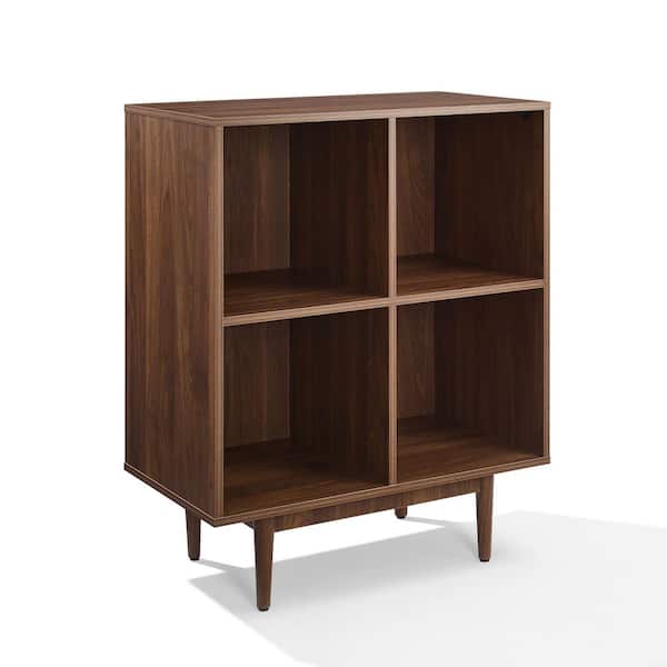 CROSLEY FURNITURE Liam Walnut 4 Cube Record Storage Media Stand