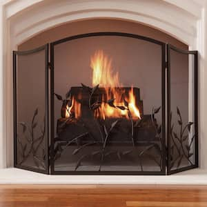 Waverly 3-Panel Fireplace Screen in Colonial Brown