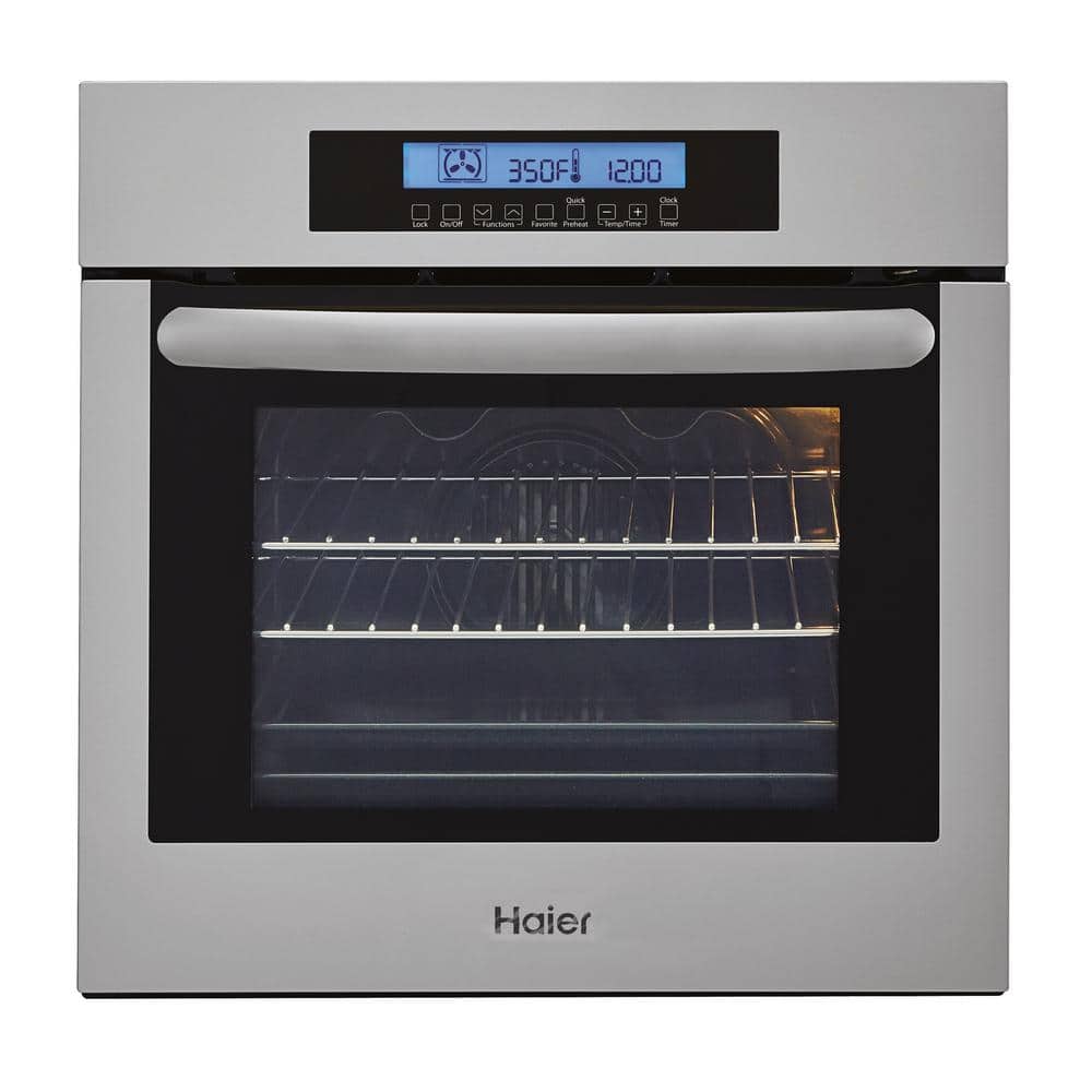 Haier 24 in. Single Electric Wall Oven with Convection in Stainless Steel, Silver