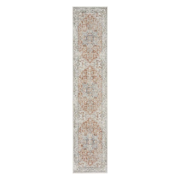 2 ft. x 12 ft. White Oriental Washable Area Rug Runner Rug