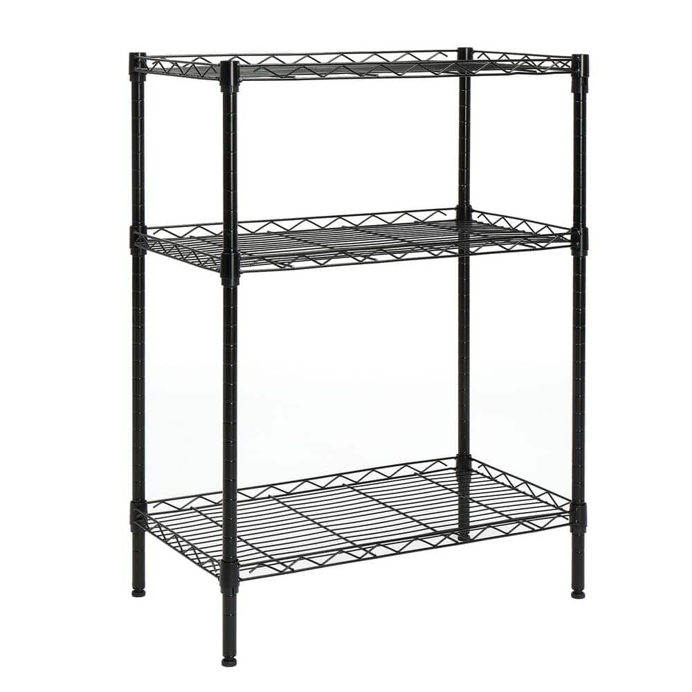Black 3-Tier Heavy Duty Steel Freestanding Garage Storage Shelving Unit (13.4 in. W x 31.5 in. H x 23.23 in. D) price history on PriceWatchPro