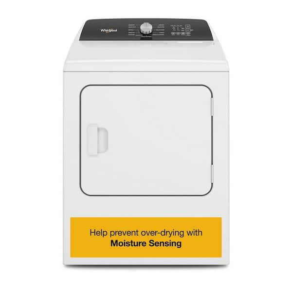 7 cu. ft. White Top Load Gas Moisture Sensing Dryer with Steam