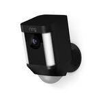 Spotlight Cam Battery Wireless Outdoor Bullet Surveillance Camera, Black (3-pack)