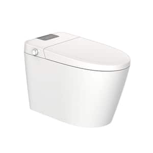 Martin 1-Piece 1.06 GPF Single Flush Elongated Toilet in White, Seat Included