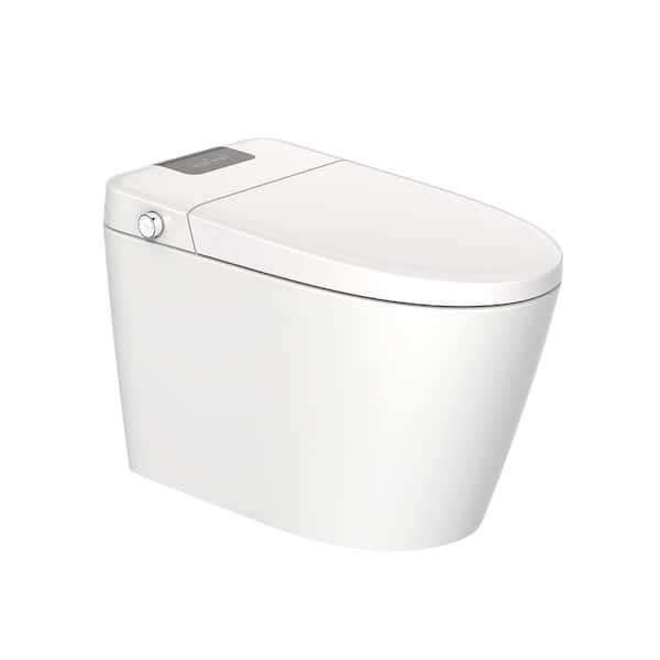 Modland Martin 1-Piece 1.06 GPF Single Flush Elongated Toilet in White, Seat Included