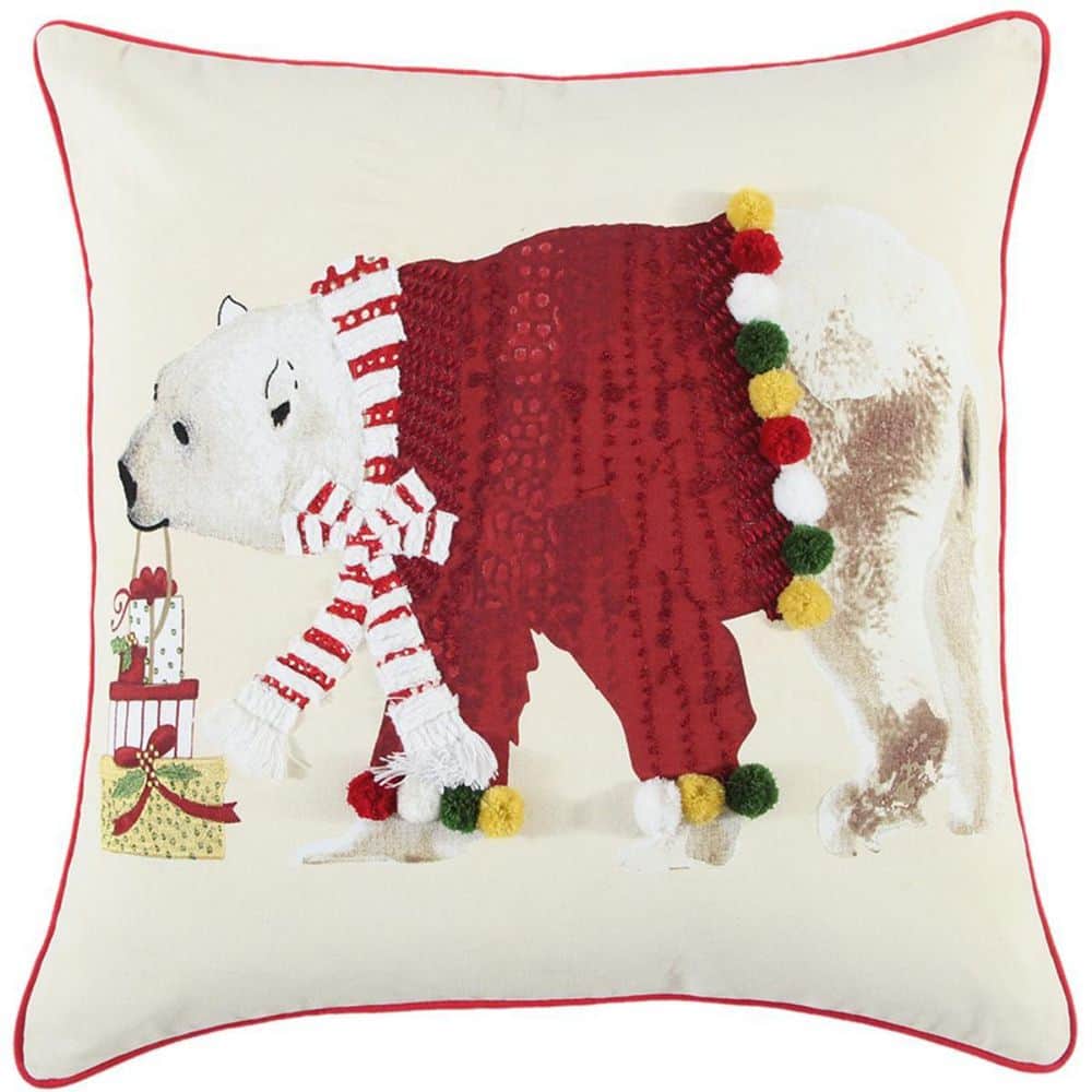 Red Solid Polyester 20 in. x 20 in. Throw Pillow price history on PriceWatchPro