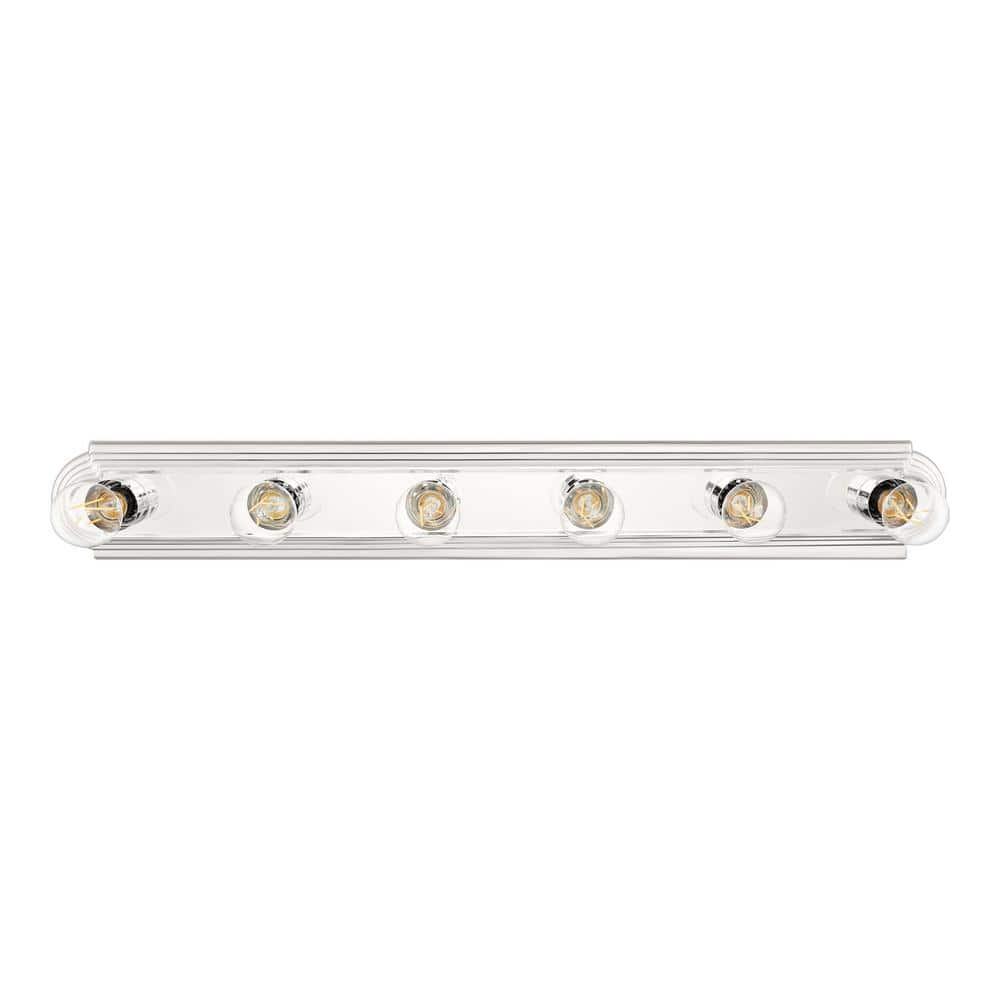 Hampton Bay 36 in. 6-Light Chrome Finish Vanity Light