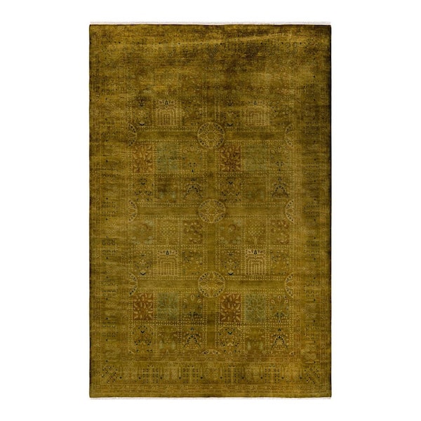 Chloe & Olivia Home Overdyed Multi 6 ft. 1 in. x 9 ft. 4 in. Wool Indoor Area Rug