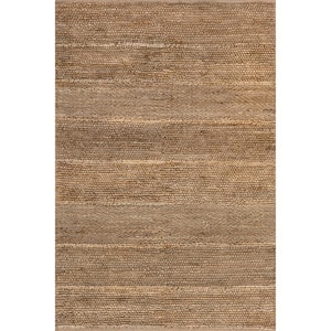 Paislee Natural 8 ft. x 10 ft. Solid Jute Area Rug