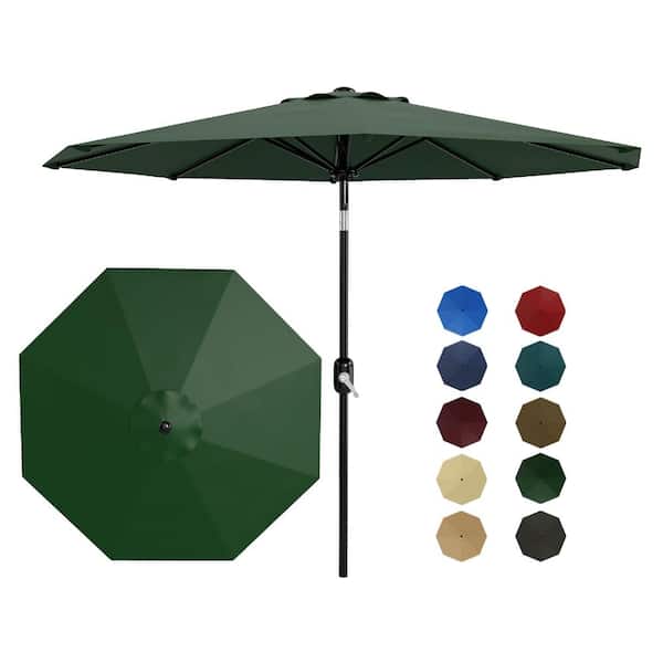 10 ft. Steel Patio Umbrella for Pool, Deck, Backyard