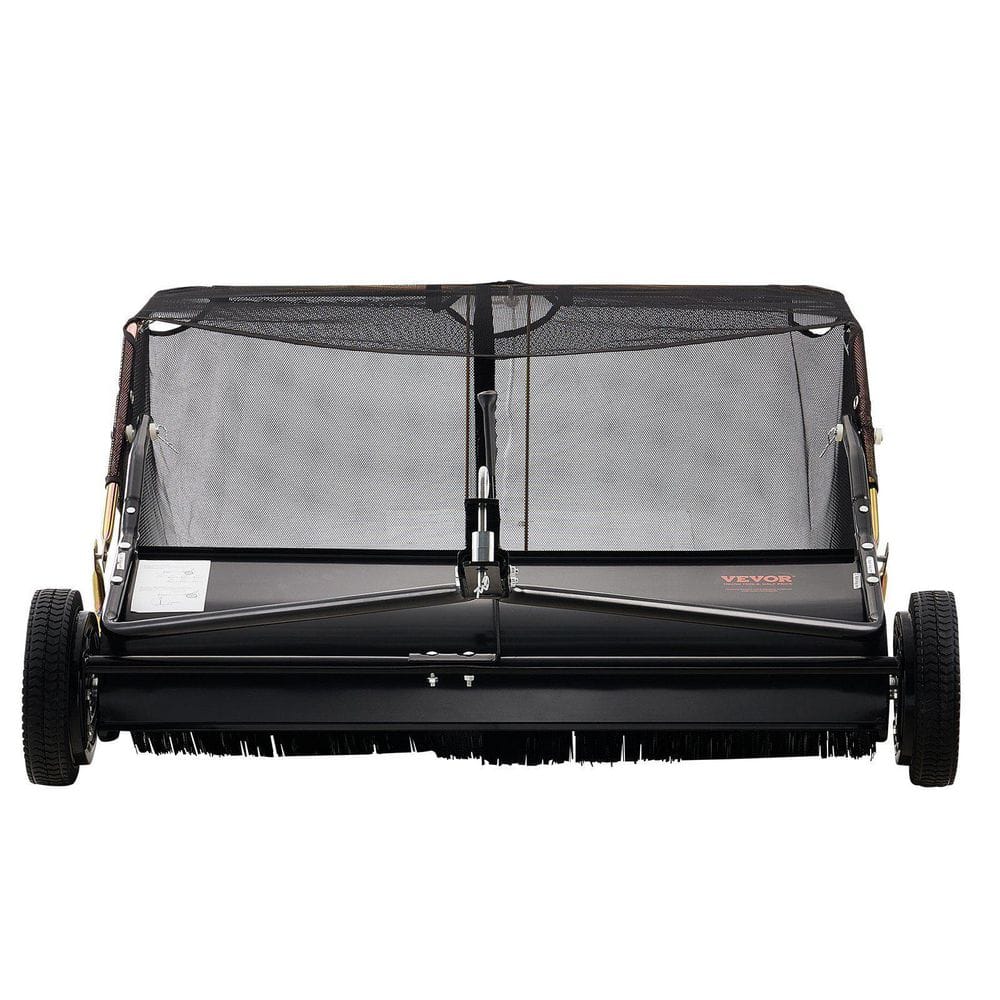 42-Inch Tow Behind Lawn Sweeper-12 Cu. Ft Heavy Duty Leaf Grass Collector with Dumping Rope & Adjustable Height price history on PriceWatchPro