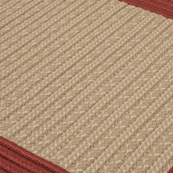 Beverly Brick 9 ft. x 12 ft. Braided Indoor/Outdoor Patio Area Rug
