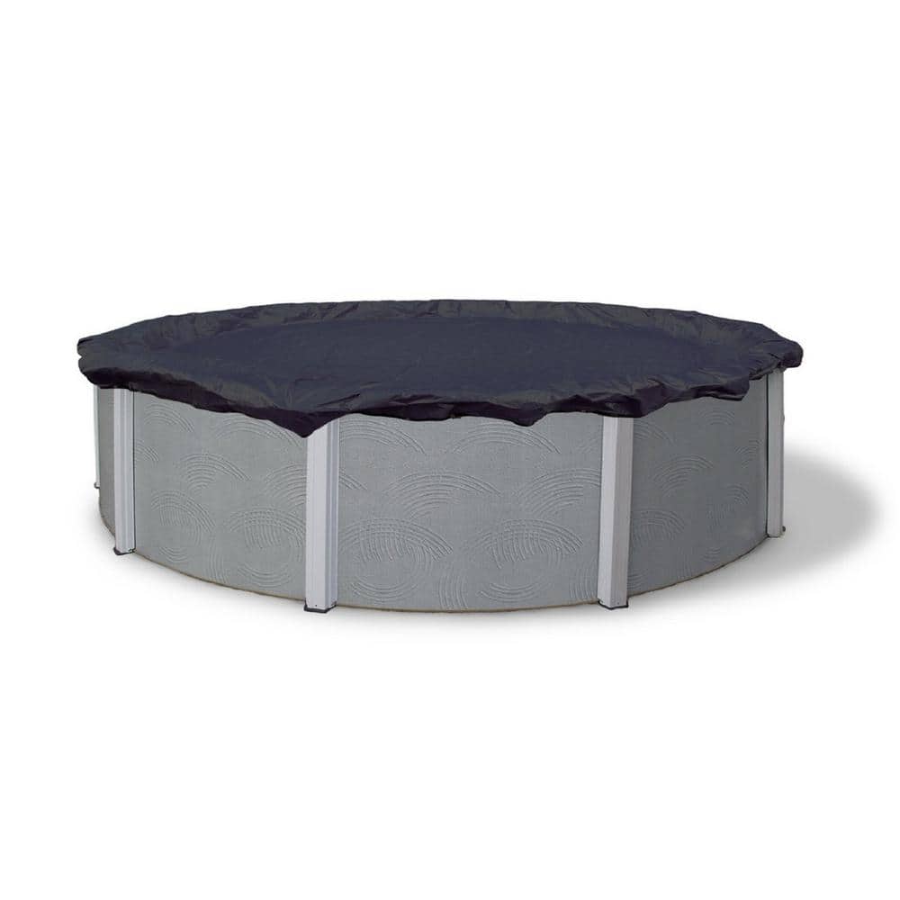 Blue Laminated Polyethylene Round Winter Pool Cover, 21 ft