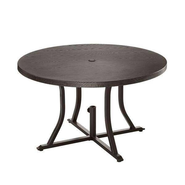 Round Steel Outdoor Patio Dining Table, 48 Round Metal Table Top