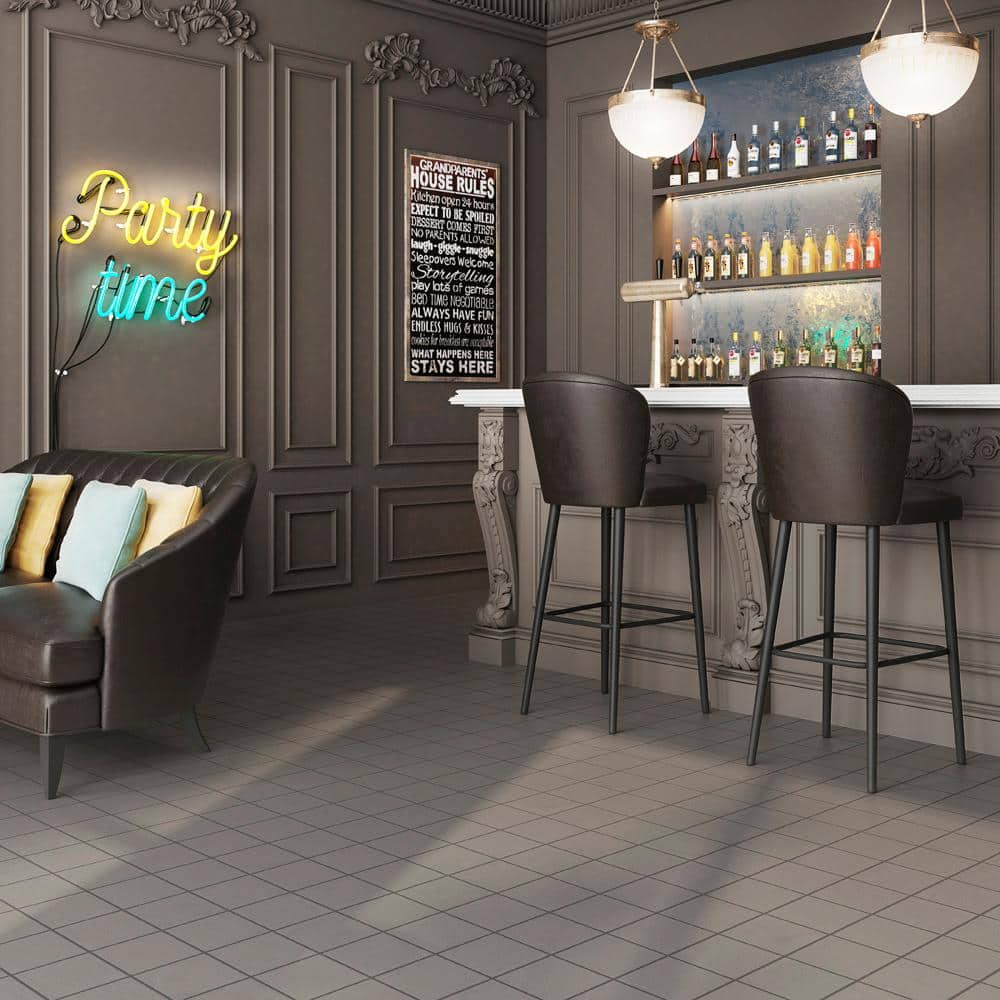Quarry 6" x 6" Matte Gray Ceramic Floor and Wall Tile
