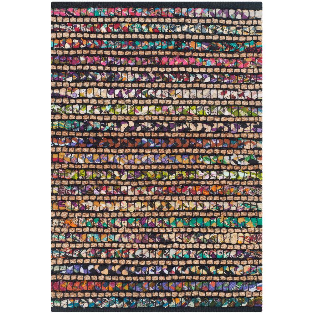 Hand-Knotted Multicolor Cotton Rectangular Area Rug 2' x 3'