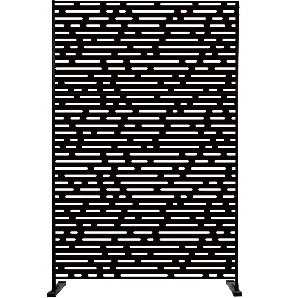 47 in. W x 74 in. H Metal Privacy Screen Decorative Outdoor Divider with Stand Panels price history on PriceWatchPro