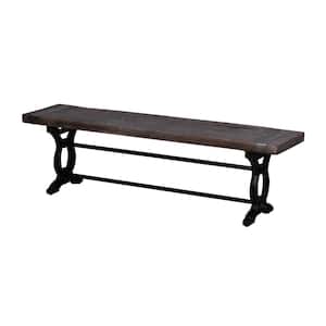 Brown Flag Bench 16 in. D x 19.5 in. H x 66 in. W