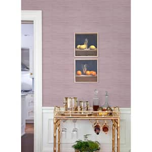 Lilac Classic Faux Grasscloth Peel and Stick Wallpaper
