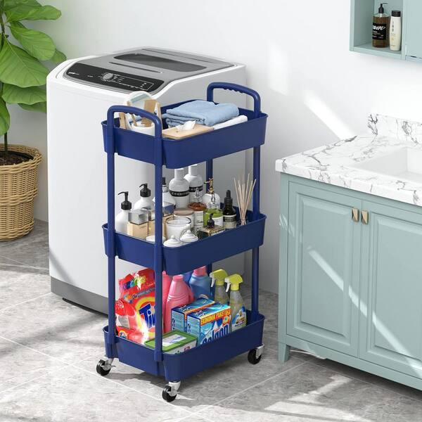 Schildmeyer Pensile Jesper Blu Notte 30,3x16x70 Cm - Mobiletto Da Bagno Stretto Made In Germany