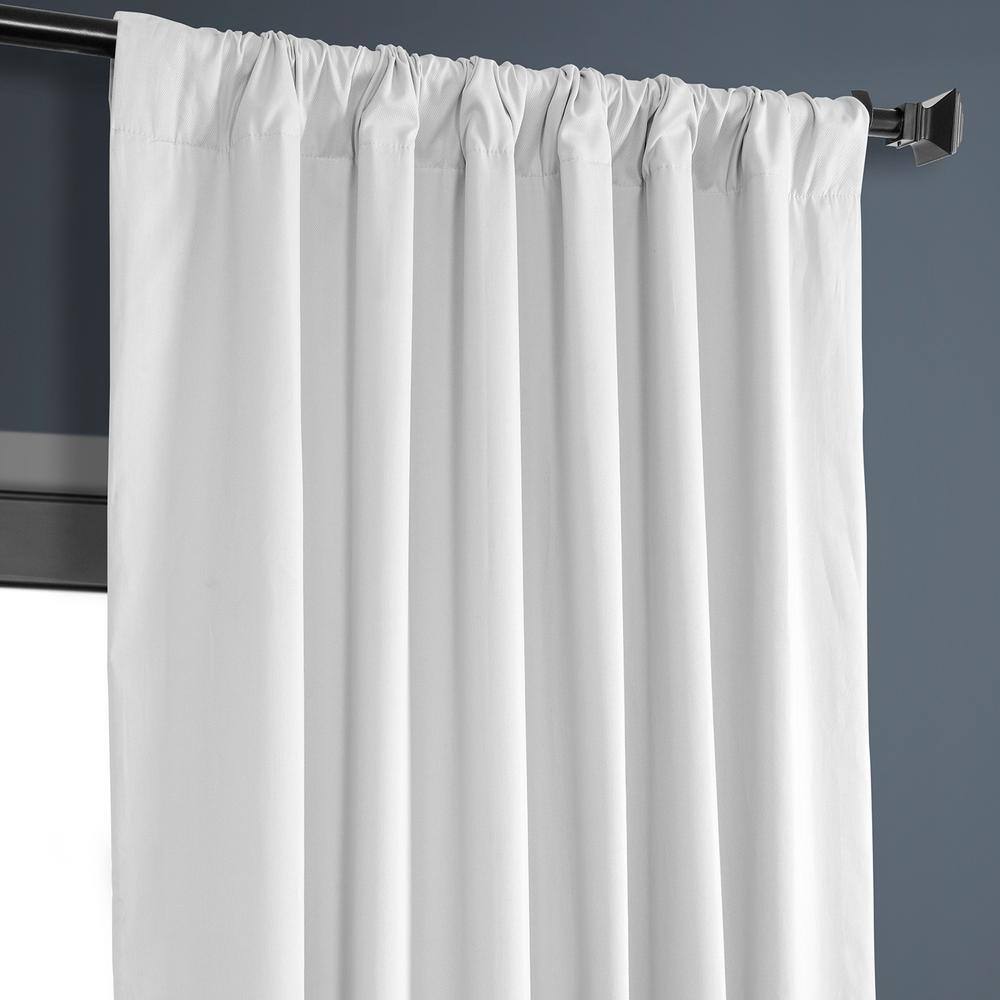 Whisper White Cotton Blackout Curtain Panel, 50W x 84L