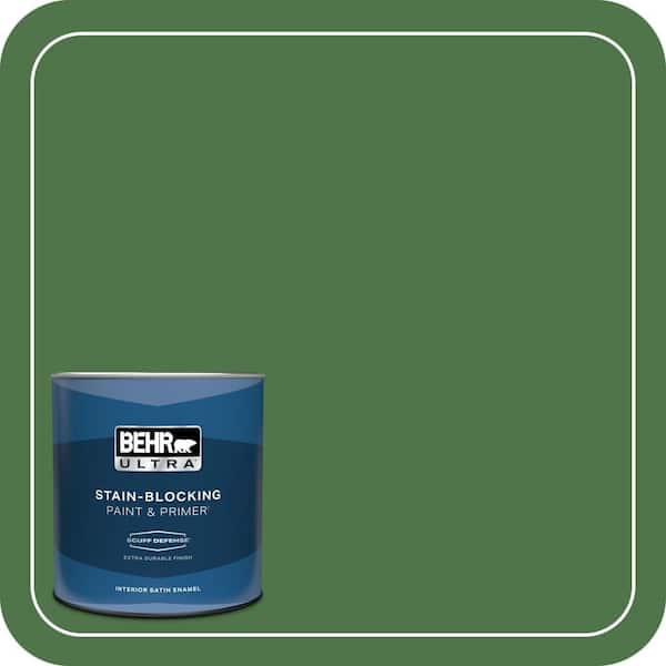 BEHR ULTRA 1 qt. #MQ4-49 Emerald Forest Extra Durable Satin Enamel Interior Paint & Primer