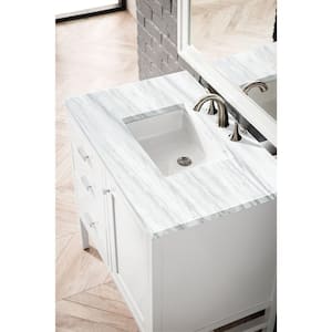 Addison 36 in. W x 23.5 in. D x 35.5 in. H Bath Vanity in Glossy White with Artic Fall Solid Surface Top and Basin