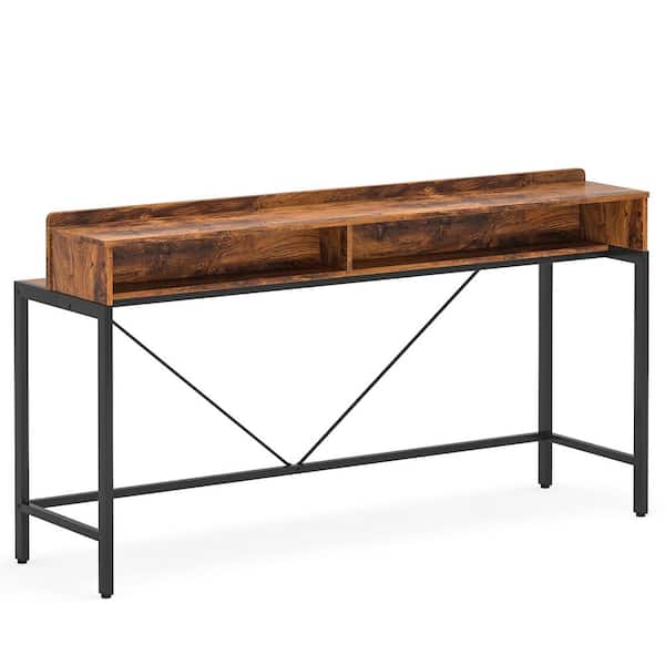  Tribesigns 70.9 Inch Extra Long Console Table, Industrial  Narrow Sofa Entry Behind Couch with Open Storage Shelf. Rustic  Entryway/Hallway for Living Room, Vintage Brown. : Home & Kitchen
