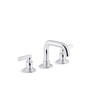 Castia By Studio McGee 8 in. Widespread Double Handle Bathroom Sink Faucet 0.5 GPM in Polished Chrome