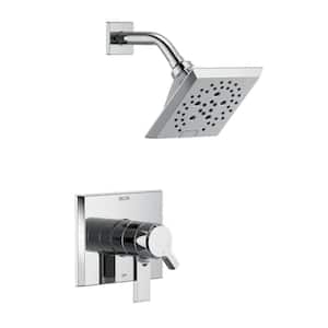 Pivotal 1-Handle Wall-Mount Shower Trim Kit in Lumicoat Chrome with H2Okinetic (Valve Not Included)