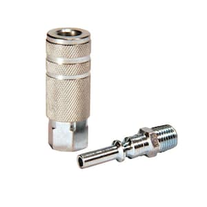 1/4 in. Lincoln Steel Coupler Set with Male Plug (2-Piece)