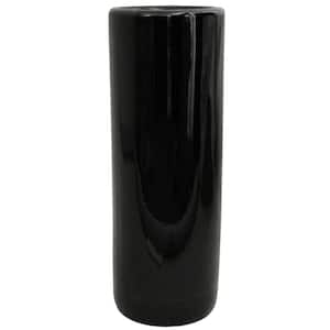 23.5 in. Porcelain Decorative Vase in Black