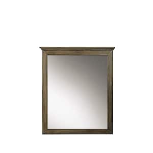 Clinton 28 in. W x 33 in. H Rectangular Framed Wall Mount Bathroom Vanity Mirror in Almond Latte