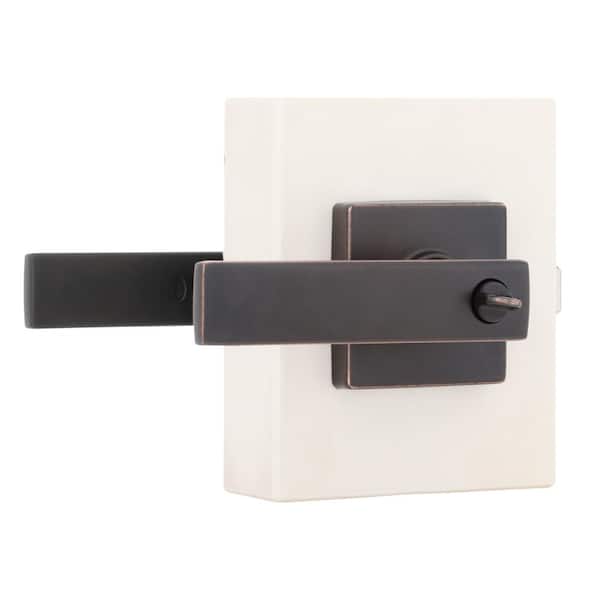 Defiant - Westwood Aged Bronze Bed/Bath Door Lever with Square Rose