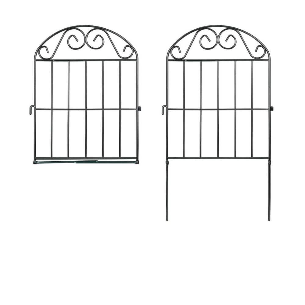 24 in. Rustproof Metal Collapsible Garden Fence Arched Panel Border for Dogs Rabbits Outdoor Decor 11 ft. 10 Pack price history on PriceWatchPro