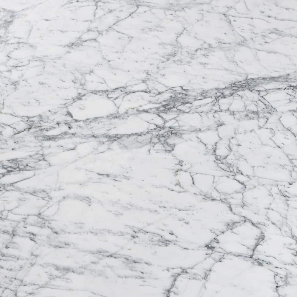 Vezzana 32" Square White Marble Table with Oak Legs